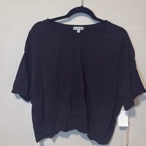 NWT GOOD AMERICAN black cropped tee